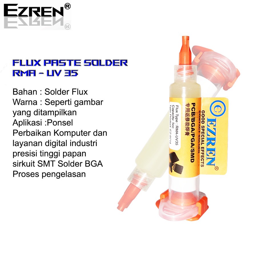 Ezren RMA-UV35 High Quality Flux Paste Solder Minyak Solder BGA SMD