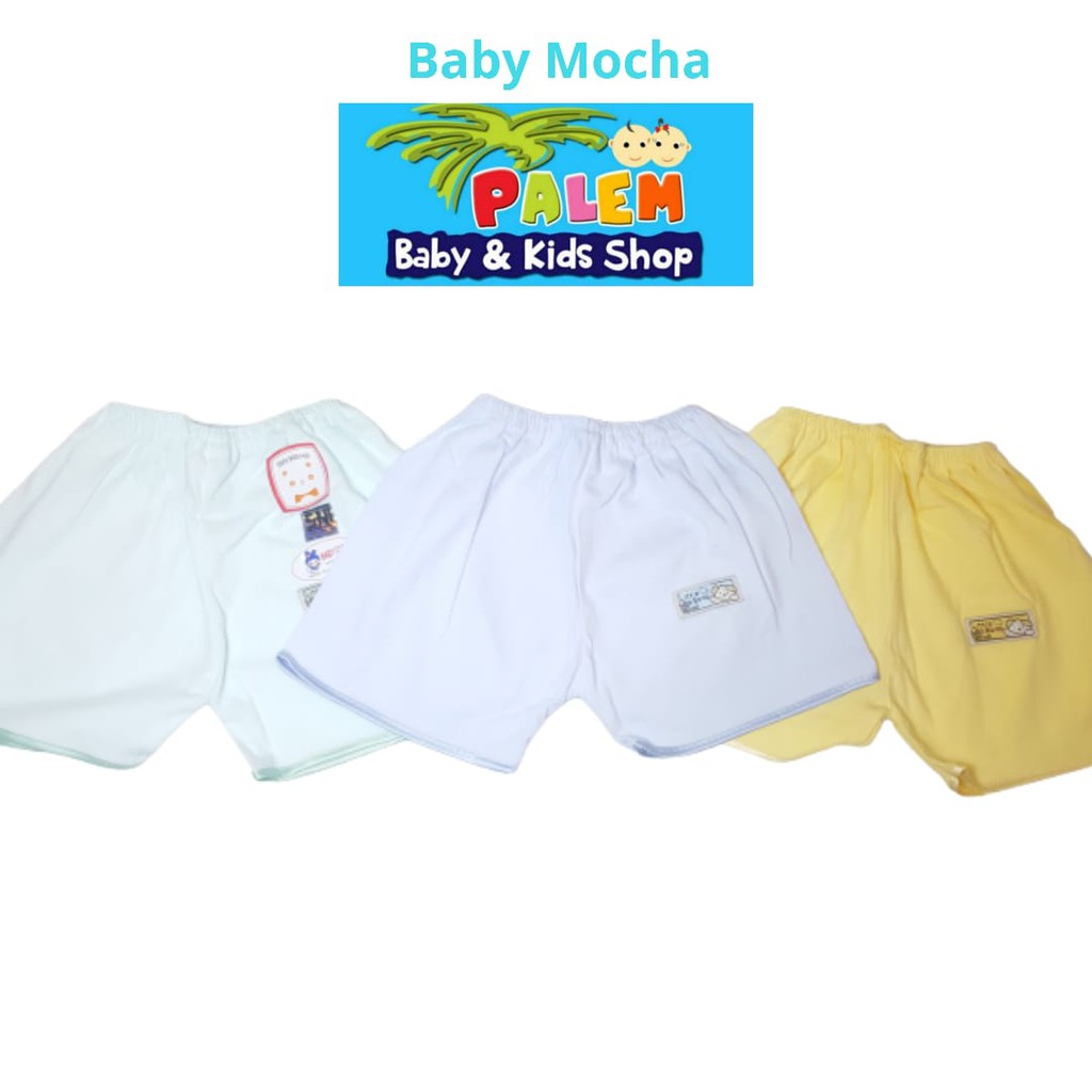 3pc Baby Mocha Celana Pendek bis warna usia 0-6 bulan 104820