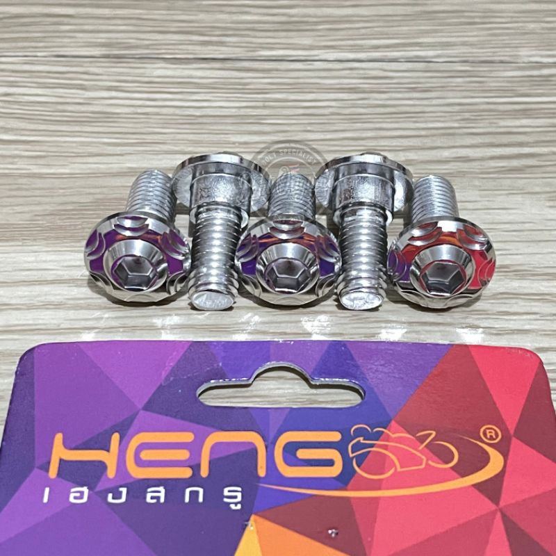 baut disc disk piringan cakram stainless anti karat drat 12 panjang 2 cm gear model original heng thailand