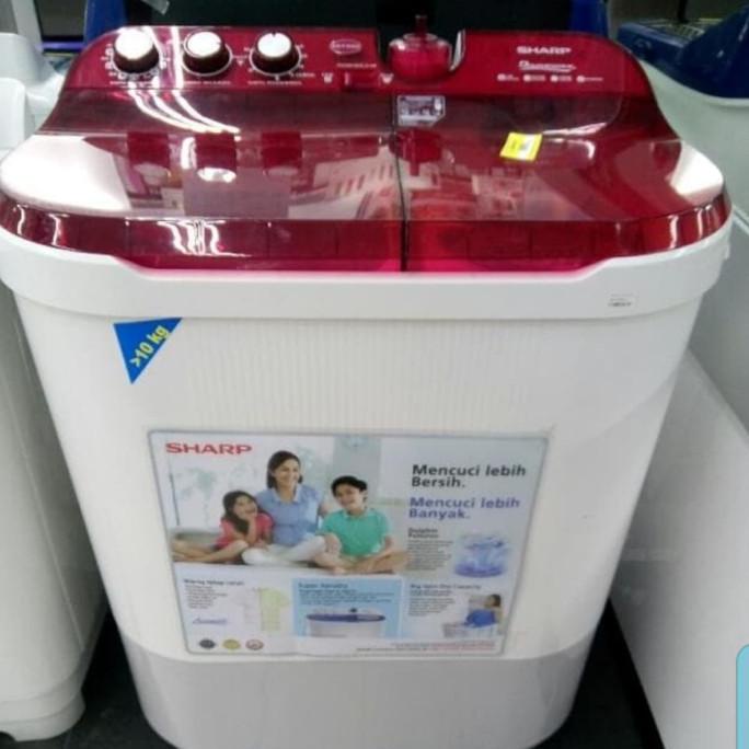 mesin cuci 2 tabung Sharp 10kg 1090 -Alat Dapur
