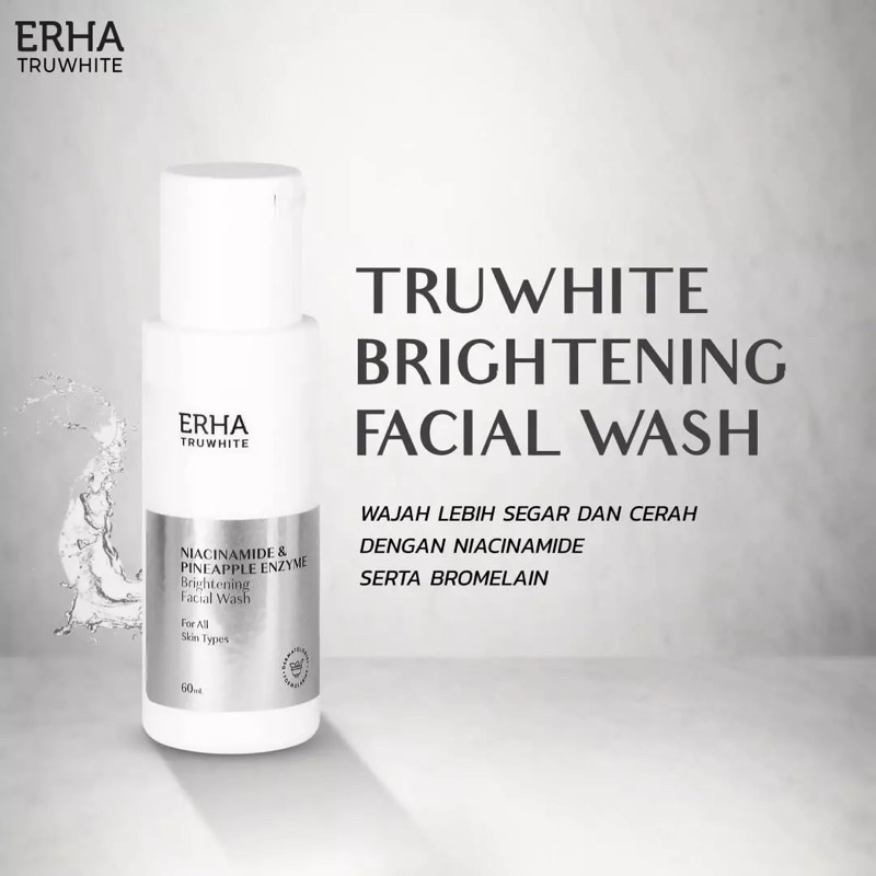 ERHA TRUWHITE NIACINAMIDE &amp; PINEAPPLE ENZYME BRIGHTENING FACIAL WASH - SABUN PENCERAH WAJAH