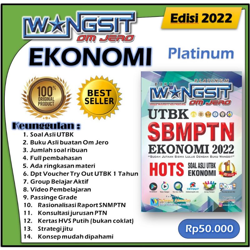 

UTBK SBMPTN MODUL EKONOMI 2022 BUKU WANGSIT OM JERO ORIGINAL