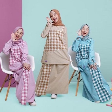 PROMO NIBRAS TEEN NT 62 062 PEACH BROWN TURQUOISE SET SETELAN BAWAHAN ROK ATASAN BAJU BUSANA MUSLIM 