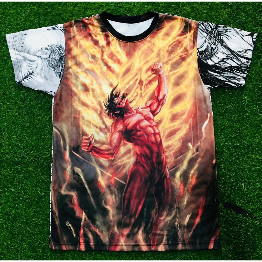 Tshirt SNK Eren Rogue Titan Fullprint Anime Attack On Titan  AOT Manga Premium