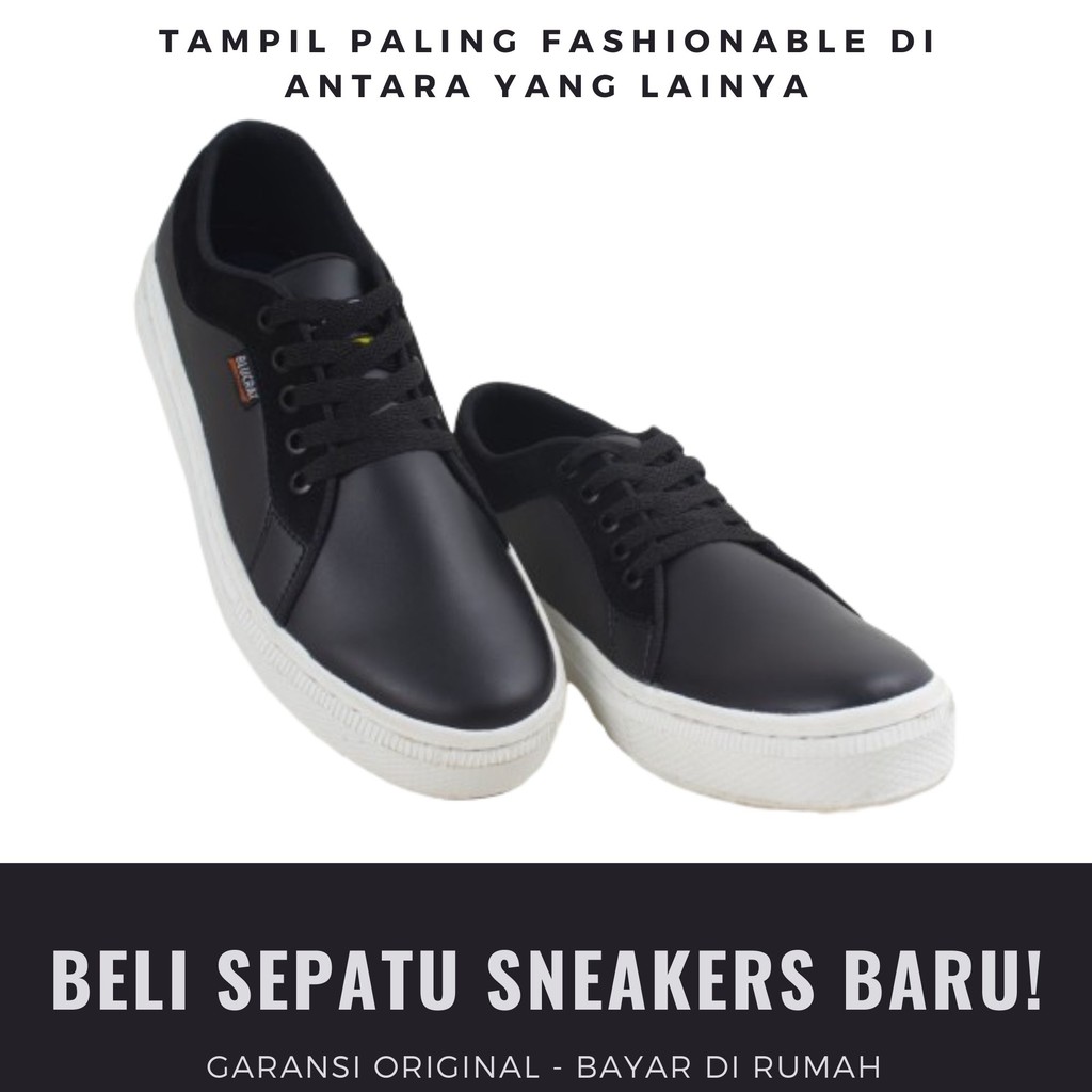 Sepatu Pria Sneakers Tali Branded Distro Merk BNS Bisa Untuk Sekolah Kuliah Kerja Nongkrong BLCT