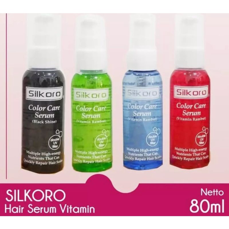 SILKORO COLOR CARE SERUM HITAM - VITAMIN RAMBUT SILKORO 80ML BPOM - SILKORO HITAM