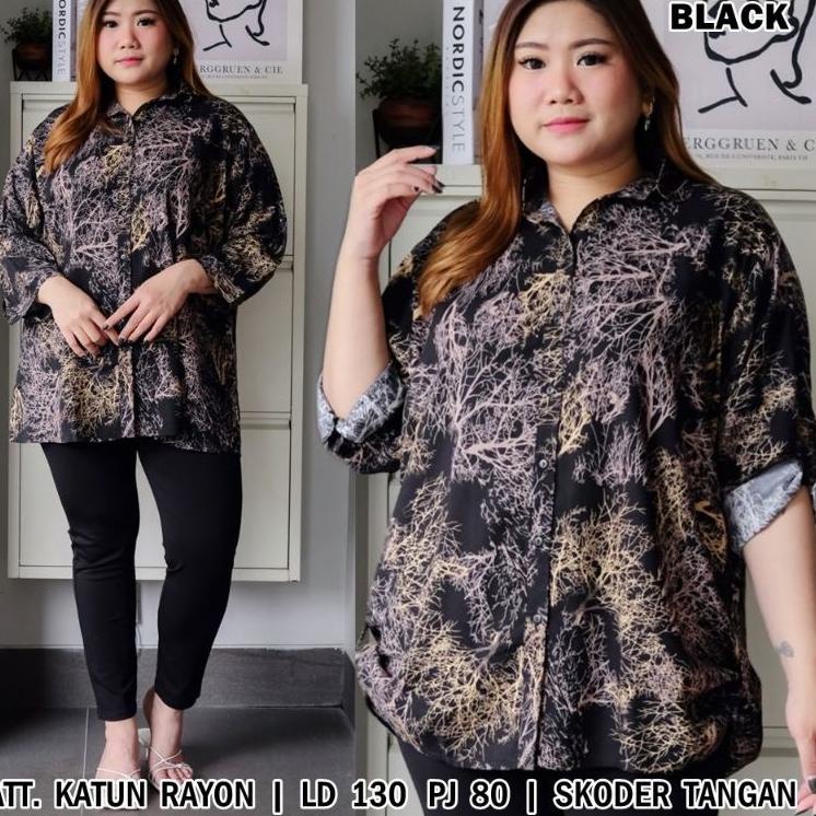 BAJU ATASAN KEMEJA WANITA JUMBO BIG SIZE LD 130cm XXL XXXL 5226 OVERSIZE BAJU HAMIL KOREAN STYLE KEM