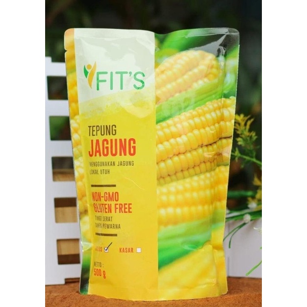 

Tepung Jagung (polenta) Fits Mandiri 500g kemasan ekonomis Non GMO