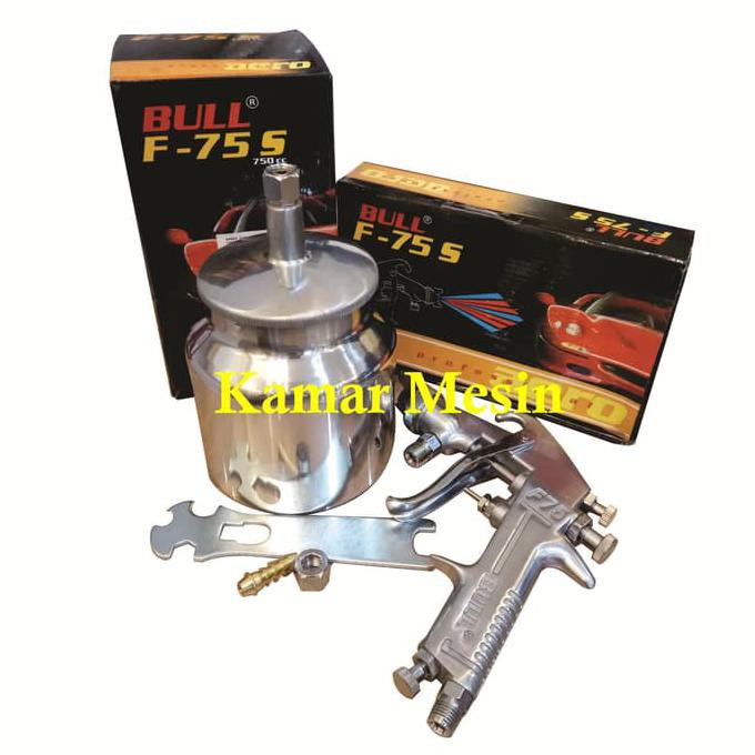 Ready Stock Spray Gun F75 Tabung Bawah Bull