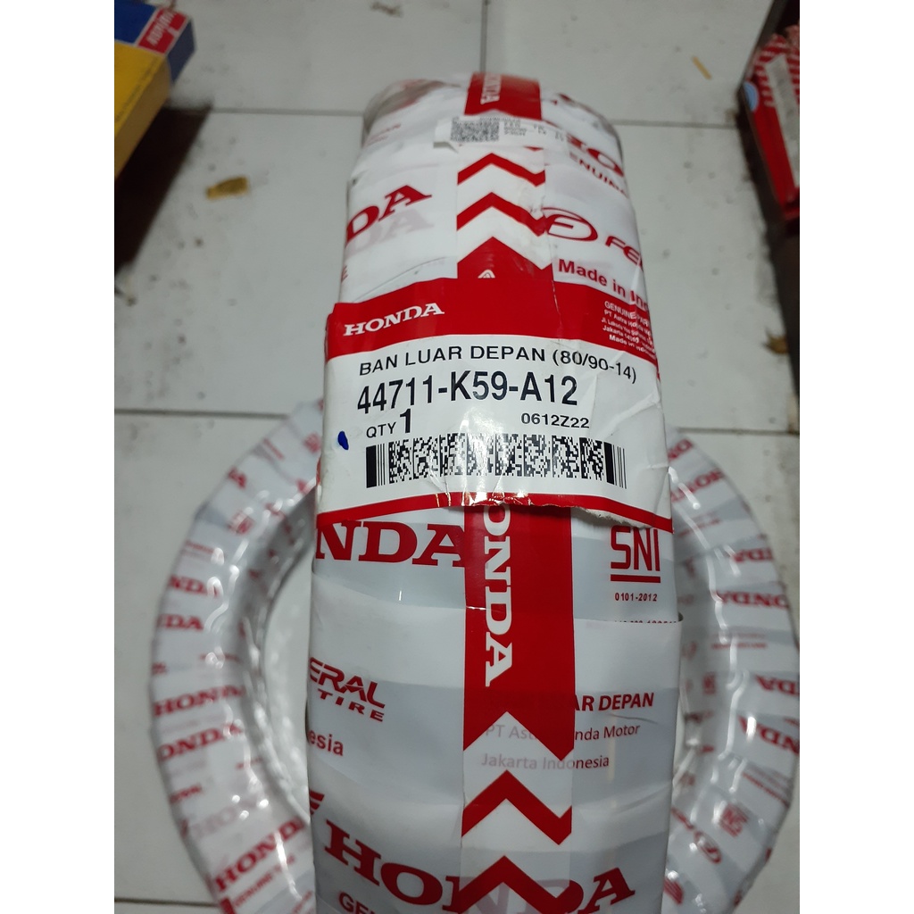 Ban Depan Matic Honda 80/90-14 AHM Tubeless Beat Vario Genio Matic Ring 14