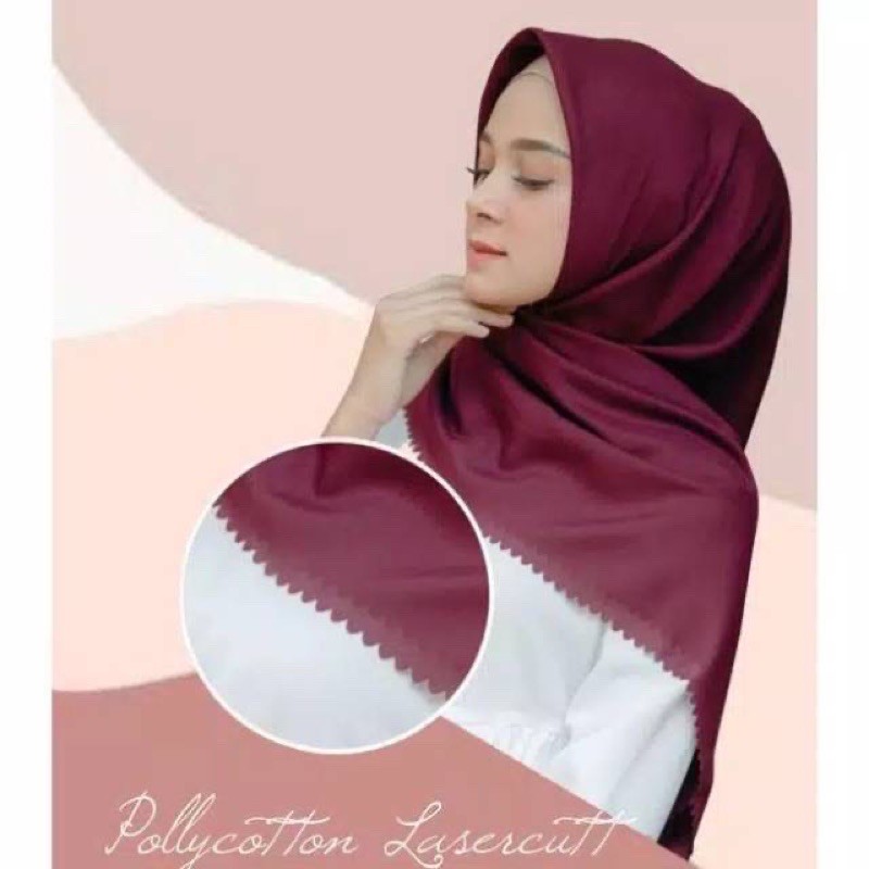 (HARGA AMBYAR) JILBAB SEGI EMPAT VOAL BELLA POTTON LC