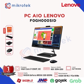 LENOVO PC AIO i7-1260P 8GB 512 SSD MX550 DVD 23.8` W11 OHS 0SID 0TID