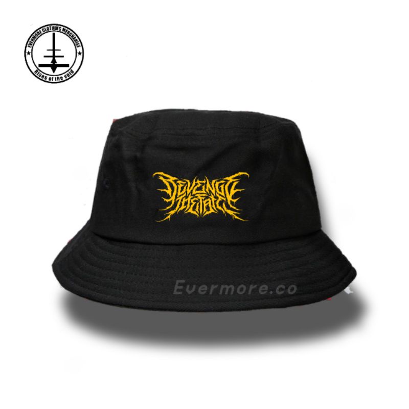 topi bucket hat band REVENGE THE FATE premium quality unisex topi metal