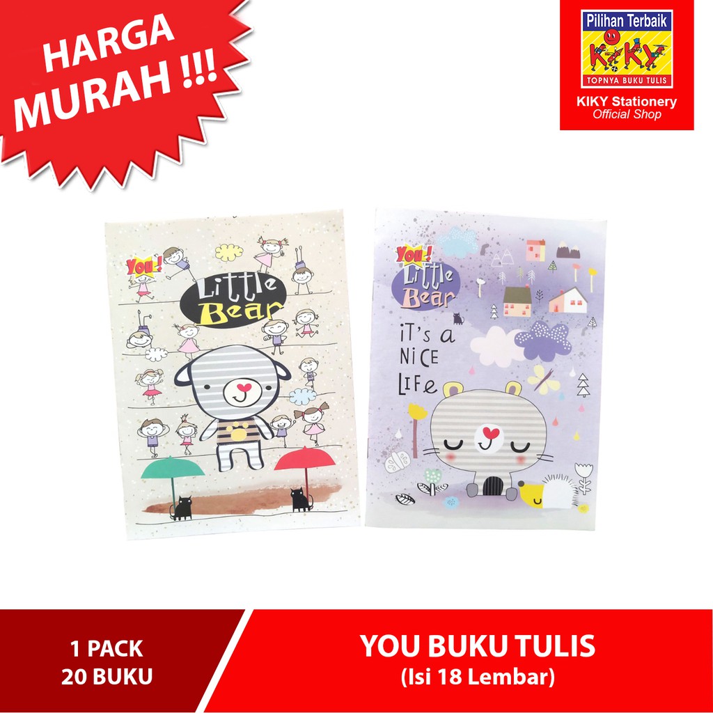 

BUKU MURAH!!! YOU Buku Tulis 18 Lembar - 20 Buku / Motif Random
