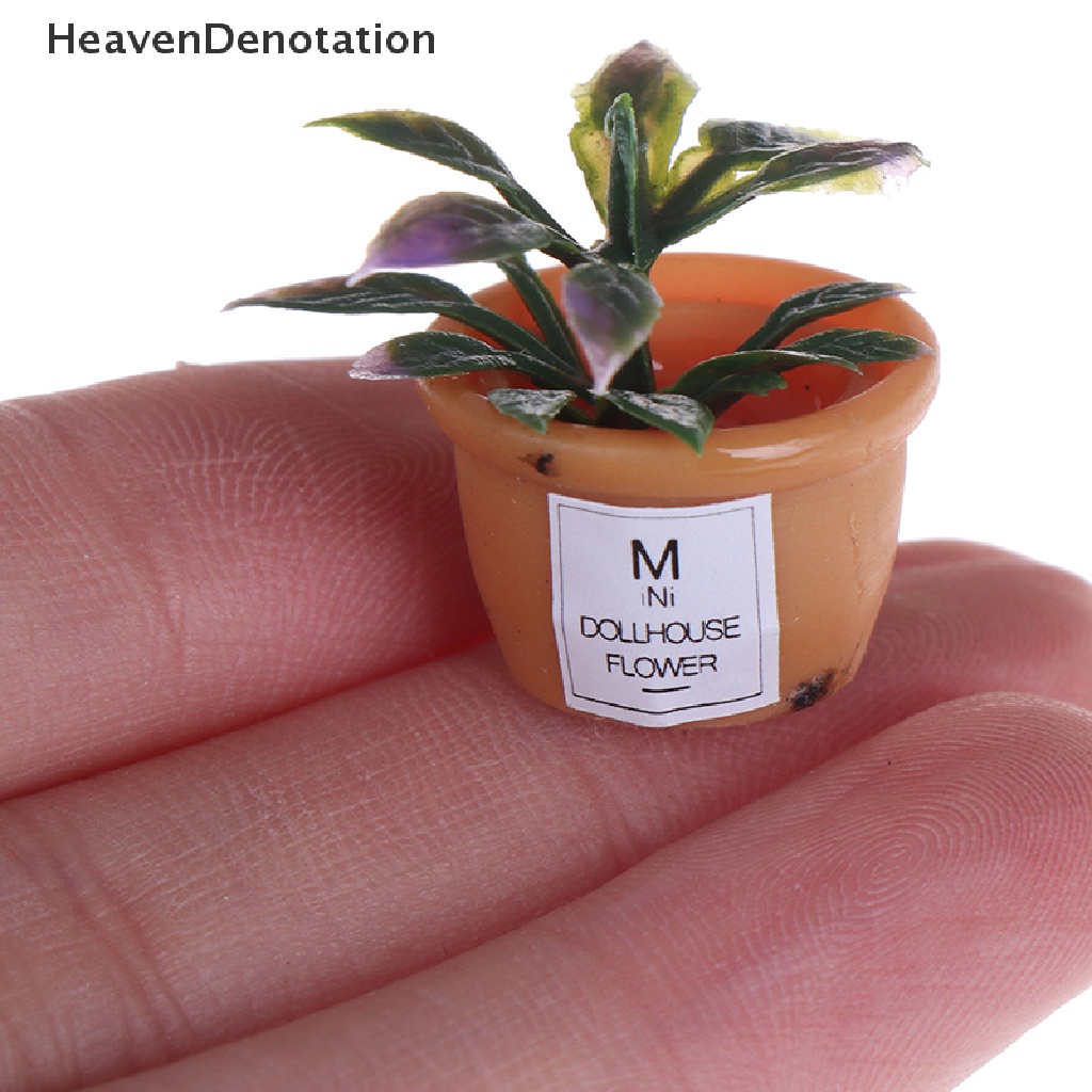 [HeavenDenotation] 4pcs Dollhouse Miniature 1:12 Pot DIY Kitchen Decora Potted plant