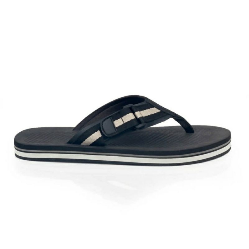 Sandal Jepit Pria 008VZ Black Kasual Sendal Big Size 44-49 Sandal Cowok IMPOR Size LUAR negeri, 47