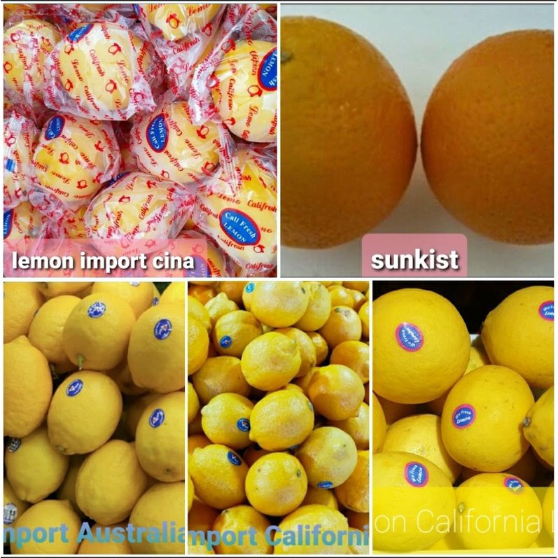 

Lemon california/jeruk lemon cina/jeruk sunkist 1000gram.