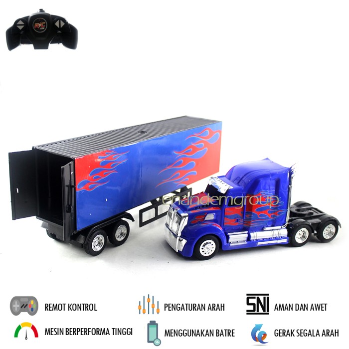 Mainan Mobil Remot Kontrol RC Truk Kontainer Mega Lite (Ukuran Besar)