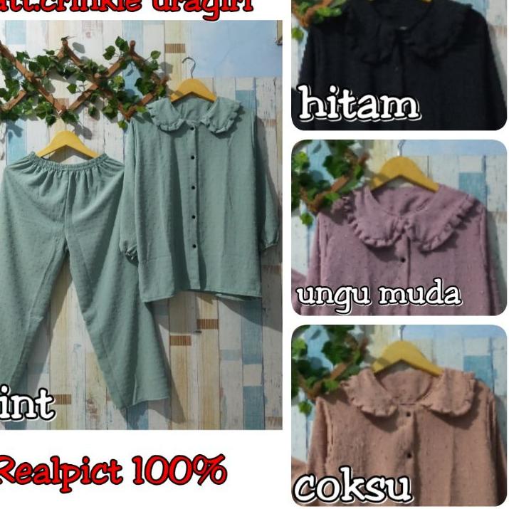 Jangan Ketinggalan order..  LD 110 SETCEL CRINKLE AIRFLOW URAGIRI/ONESET URAGIRI/SETELAN CRINKLE/SET