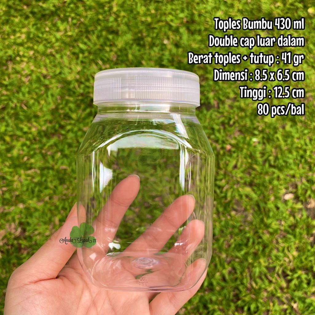 Toples jar bumbu 350 430 ml toples plastik murah jar bumbu murah laris