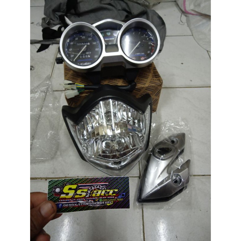 lampu depan vixion old + kupingan spidometer