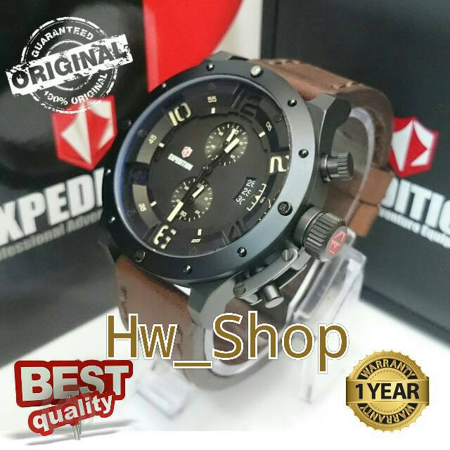 Jam Tangan Pria / Cowok Expedition 6381 black  Original