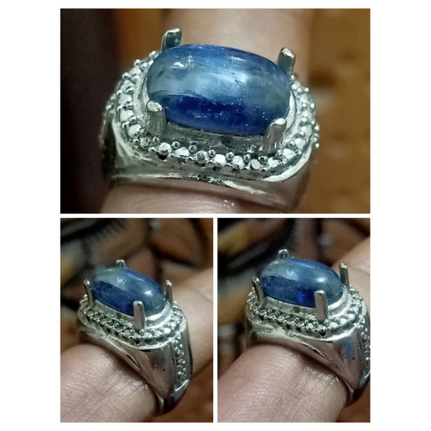 natural blue sapphire ring melintang