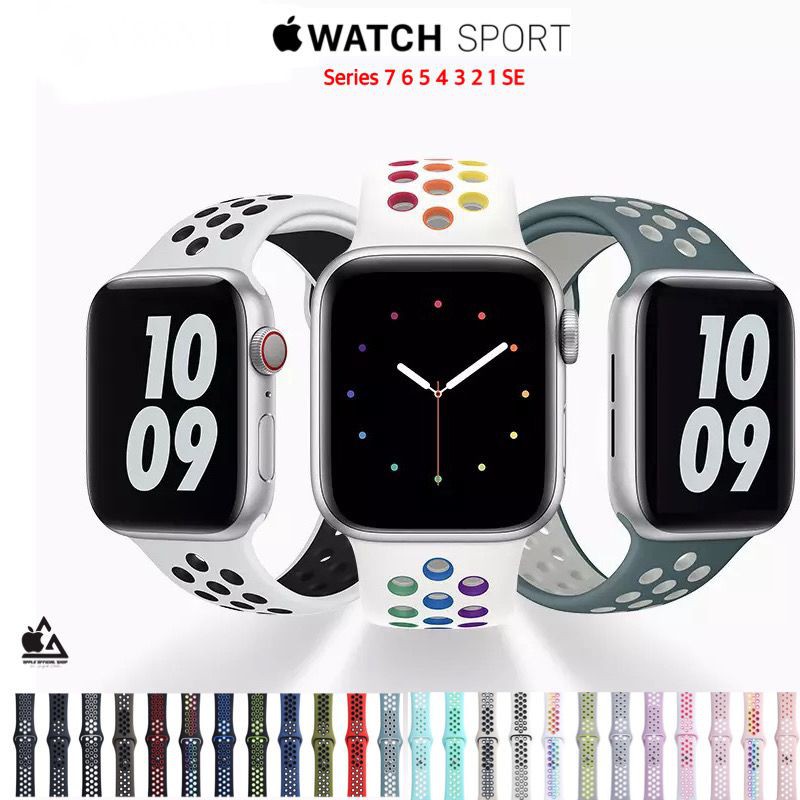 Tali Strap Sport Band For Apple Watch Model Nike 38mm 40mm Arm Band Strap iwatch Rubber Band Series 1 2 3 4 Jam Tangan Apple