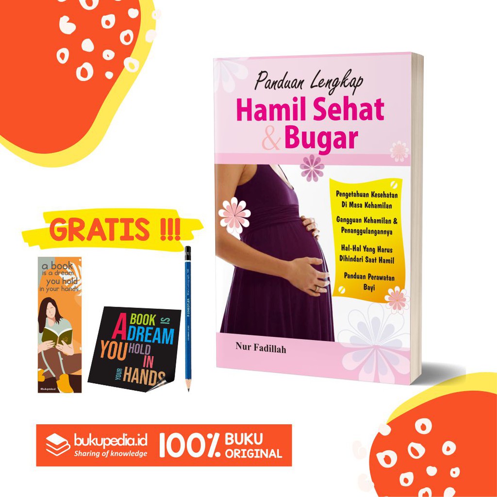 

BUKU PANDUAN LENGKAP HAMIL SEHAT BUGAR - BRILLIANT BOOKS - BONUS PENSIL 2B, BOOKMARK, STIKER