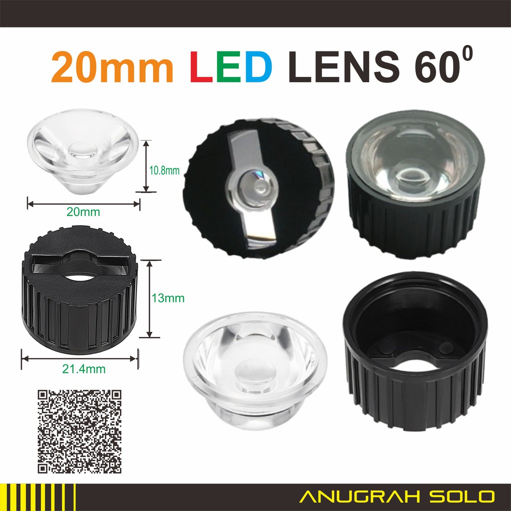 LENSA LED 20MM 60 Derajat Polos