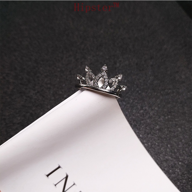 Hot Selling Creative Design Personalized Fashion Crown Inlaid with Rhinestone Ring