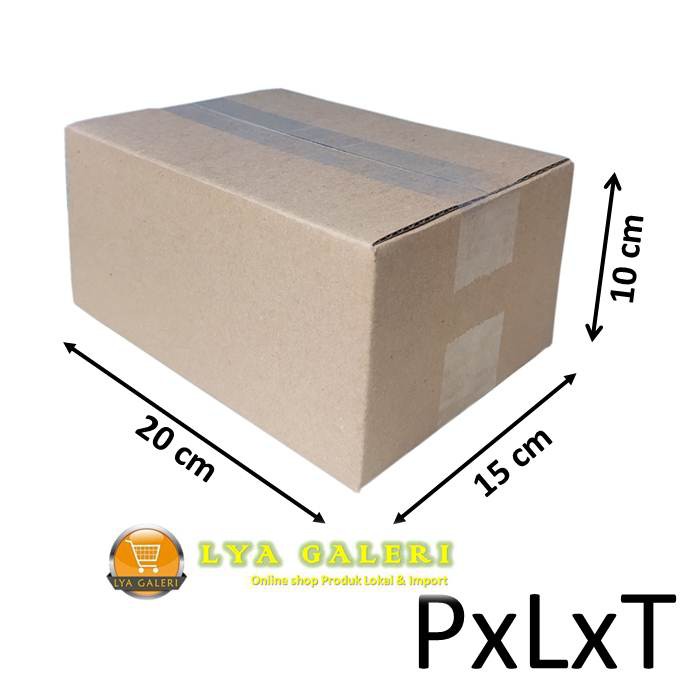 Karton Box Kardus Packing Uk.20x15x10 cm Luar Polos Dalam Ada Tulisan-3