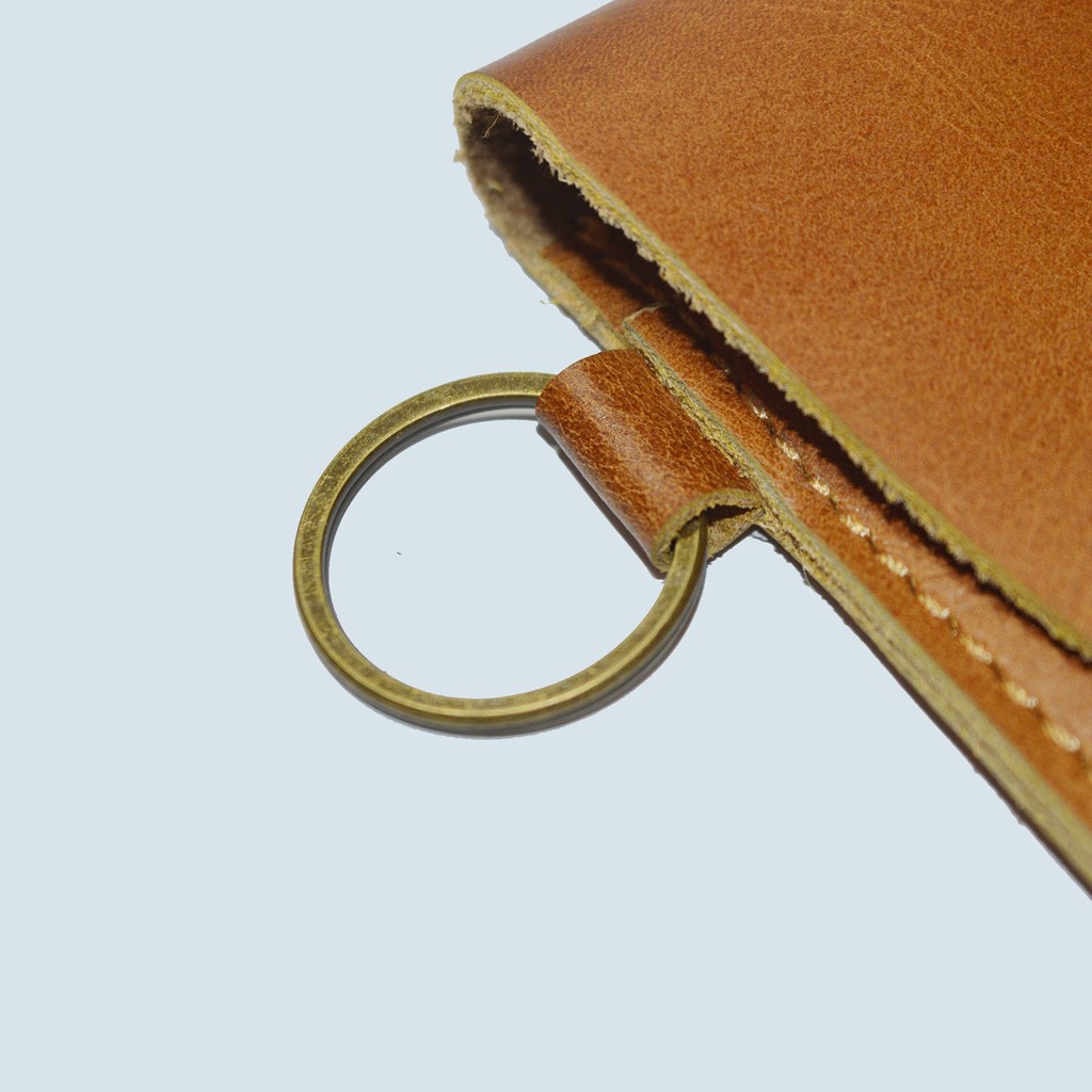 dompet passport - passport cover model gantung kulit sapi asli tan