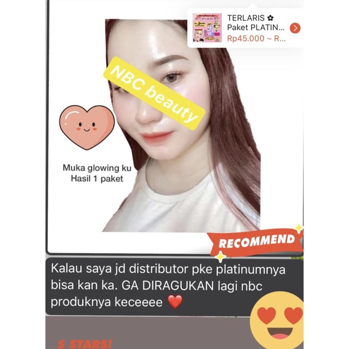 NBC Skincare Paket Glowing Platinum SPF 30