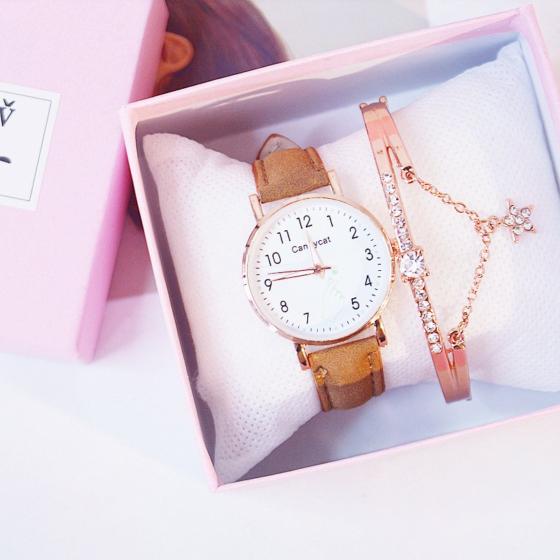 ✅Grosir Jam Senen - Jam Tangan CandyCat Korean Wanita Motif Love Saranghae Quartz Analog Gaya Korea Import