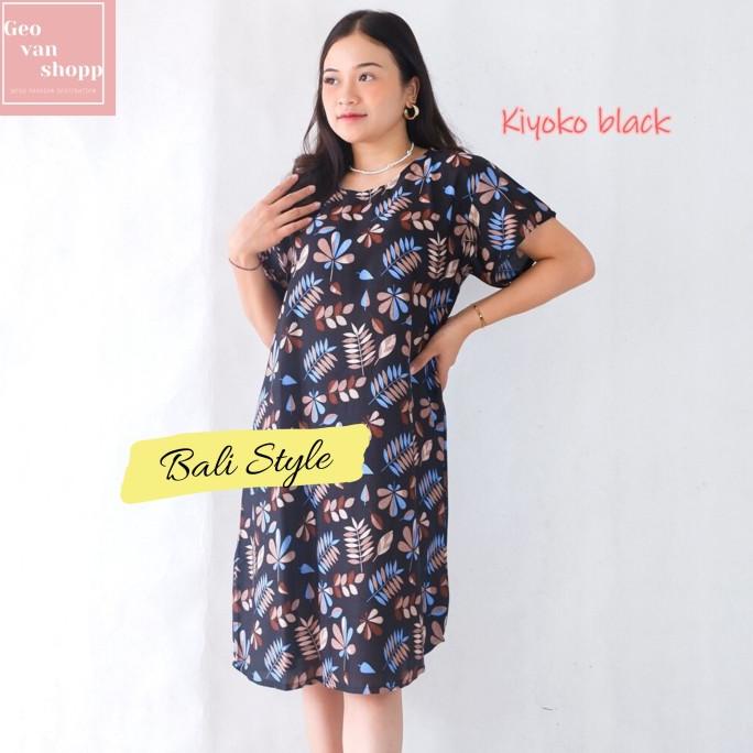 Daster Cantik Kiyoko Black / Daster Bali / Kencana Ungu / Home Dress Best Seller