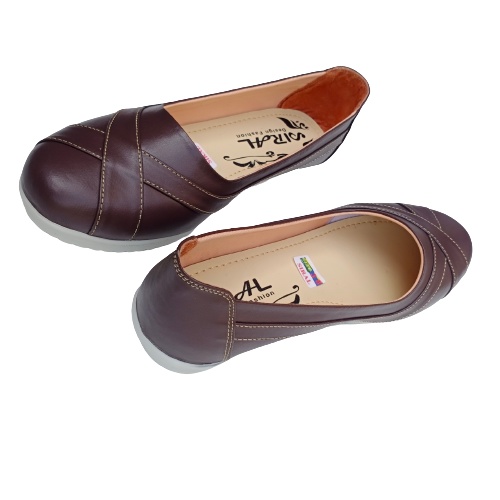 Sepatu Flat Shoes Wanita Murah/ Sepatu Balet Warna cokelat Masakini