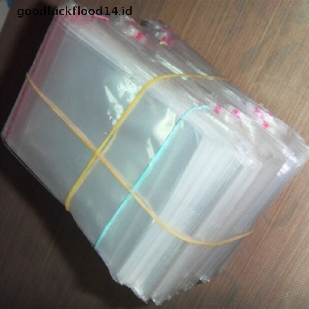 [OOID] 200PCS Clear Self Adhesive Seal Plastic Bags Candy Jewelry Packing Bags ID