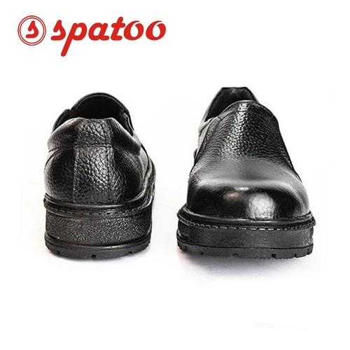 Sepatu Safety Pendek Warna Hitam Tipe Kulit Jeruk Bahan Kulit Sapi Asli Safety Elastis