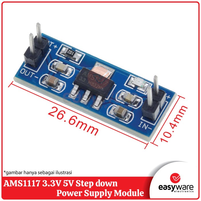 AMS1117 3.3V 5V Step down Power Supply module