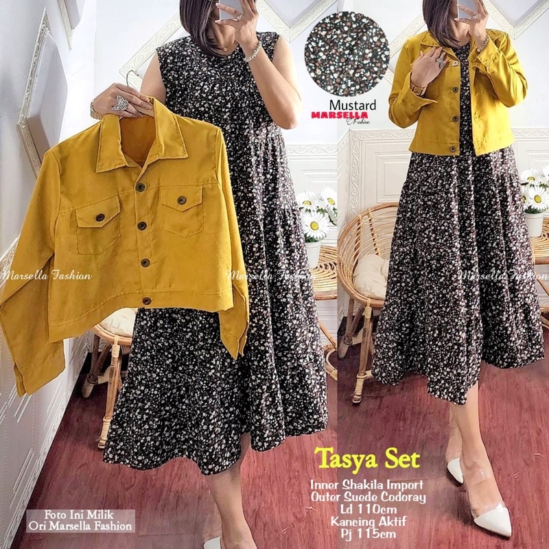 Setelan Tunik Bunga Bunga | TASYA SET BY MARSELLA FASHION