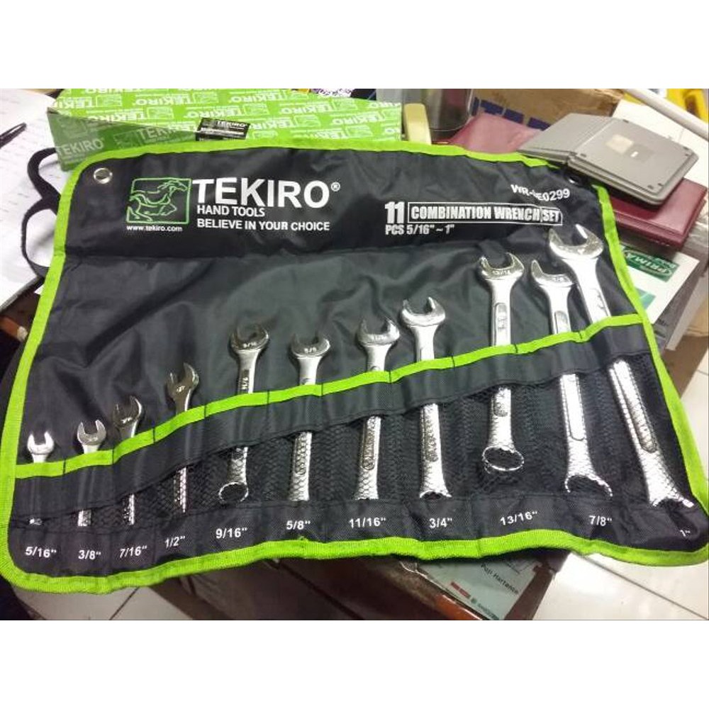 Tekiro kunci ring pas set 11pcs (5/16"-1") /  combination wrench set