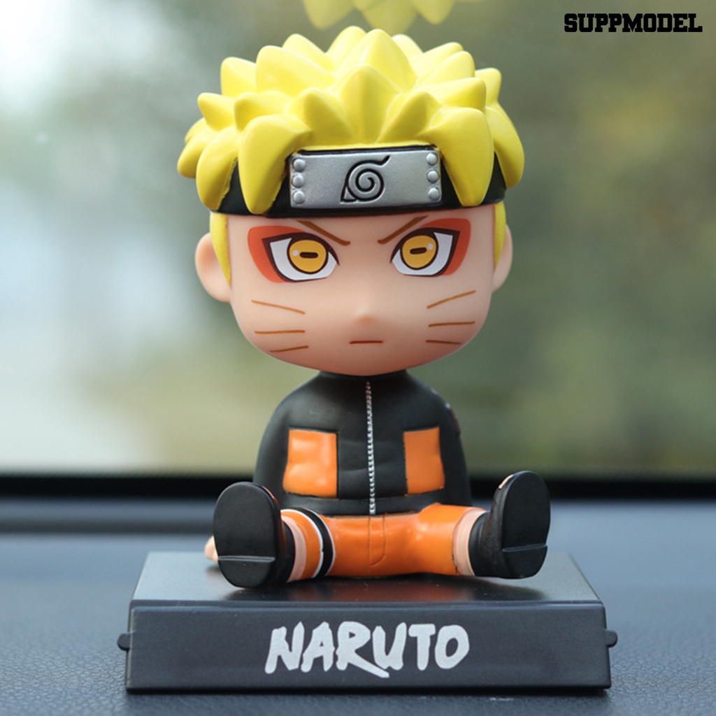 Mainan Action Figure Model Kartun Anime Uzumaki Naruto Kepala Bergoyang Untuk Ornamen Mobil