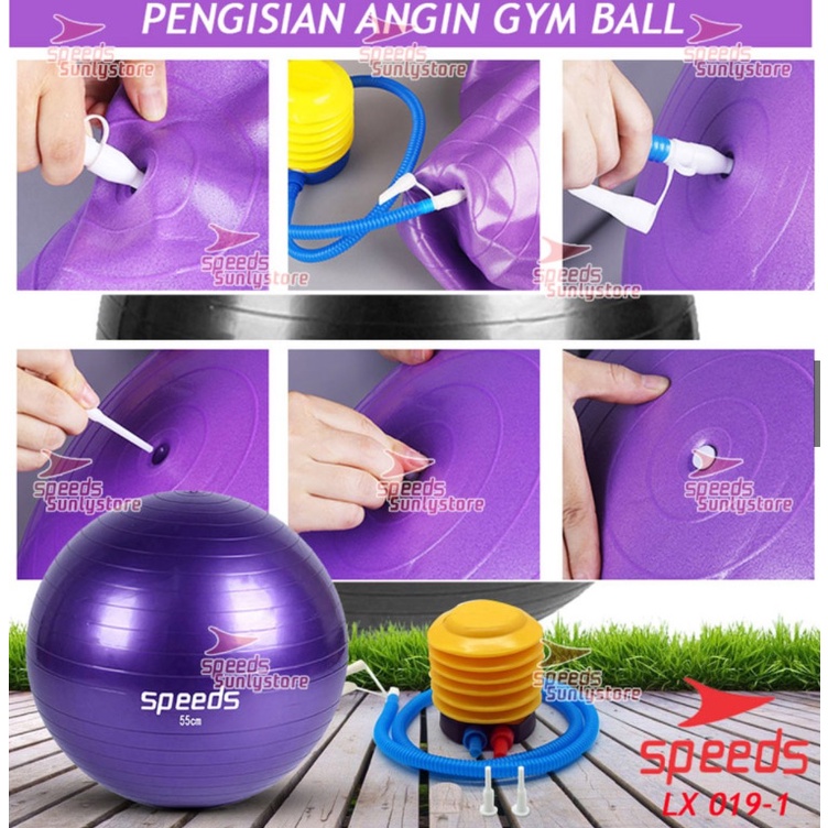 Gymball fitness/Bola yoga alat olahraga Gym ball 55cm,65cm,75cm Bonus Pompa 019