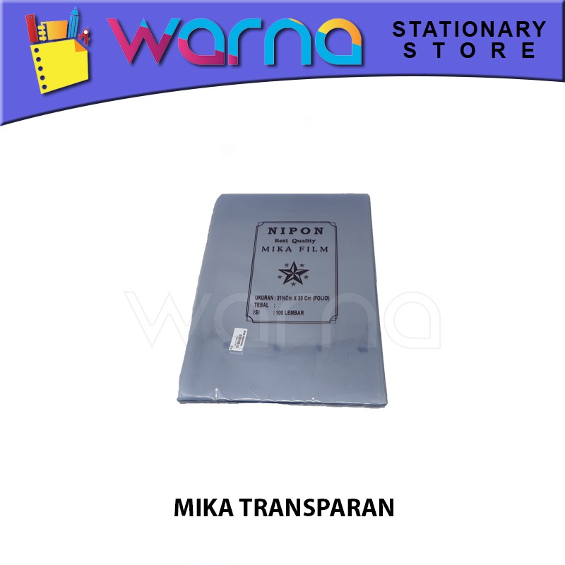 MIKA JILID TRANSPARAN MIKA COVER BENING