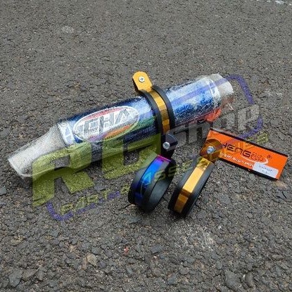 klem/pegangan silincer knalpot racing 3 inch/76mm cha, dbs, kou, daeng universal Heng thailand