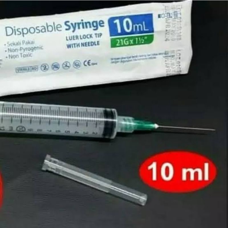 SUNTIKAN SPUIT SPET SYRINGE 10Ml + JARUM PANJANG REFILL PARFUM ISI TINTA PRINTER