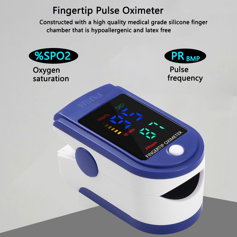 OK Oximeter Sp02 LED Monitor Alat Pengukur Kadar Oksigen Heart Rate Oxymeter Fingertip Pulse