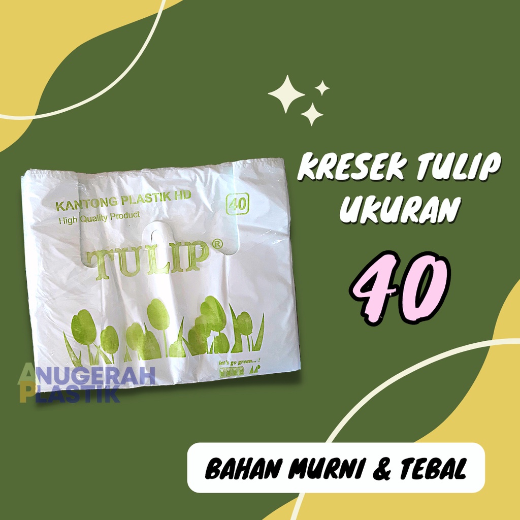 kresek tebal ukuran 40 merk tulip