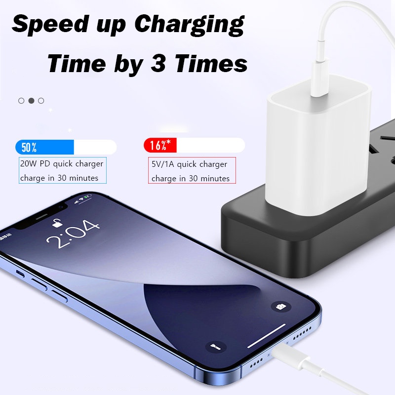 PD 18W 20W Fast Charger Type-C Charging Cable for IPhone EU 18W 20W Cable Adapter with Packing Boxes